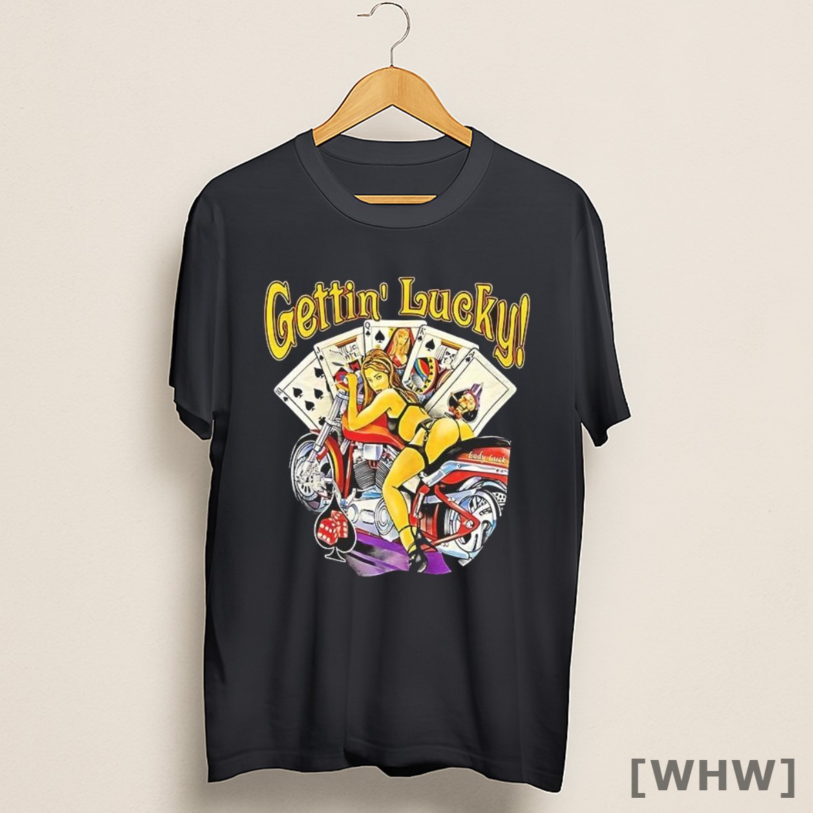 Premium Gettin Lucky Biker Ls Shirt