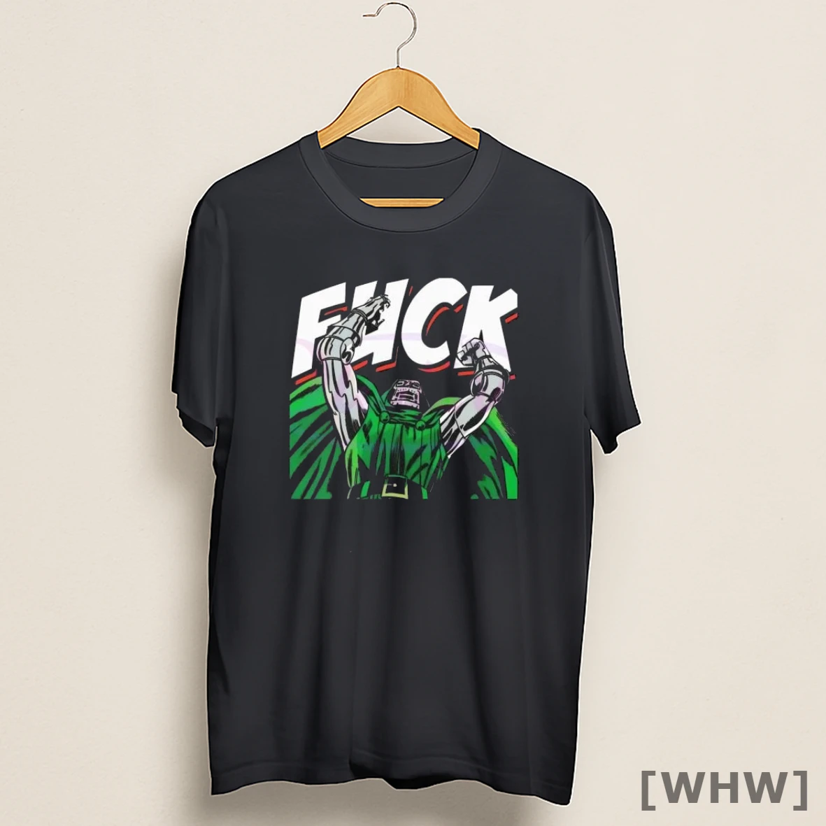 Premium Marvel Doctor Doom Comic Villain Green Cape Illustration Shirt