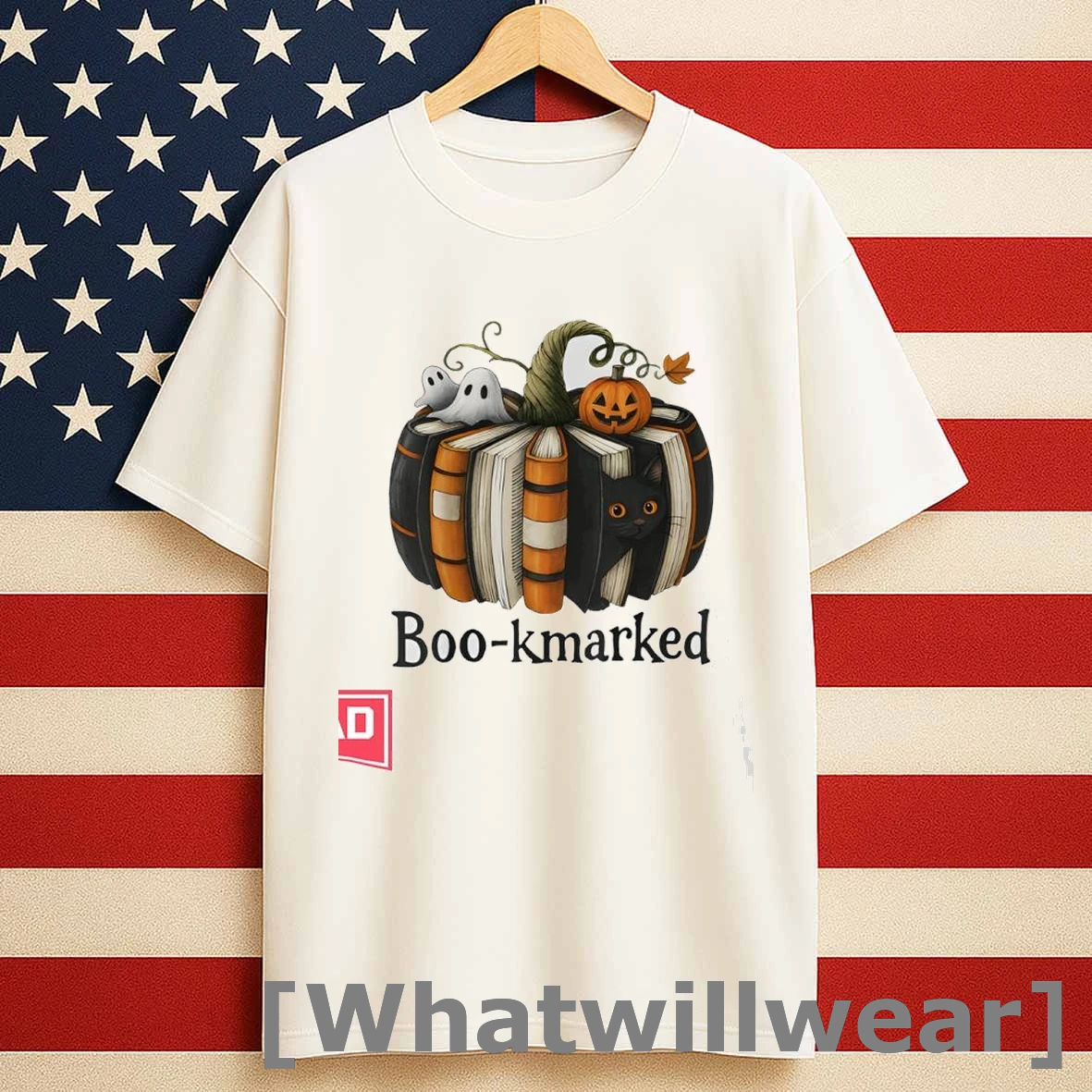Pumpkin Book Boo Marked Halloween Reading Bookmark Shirts