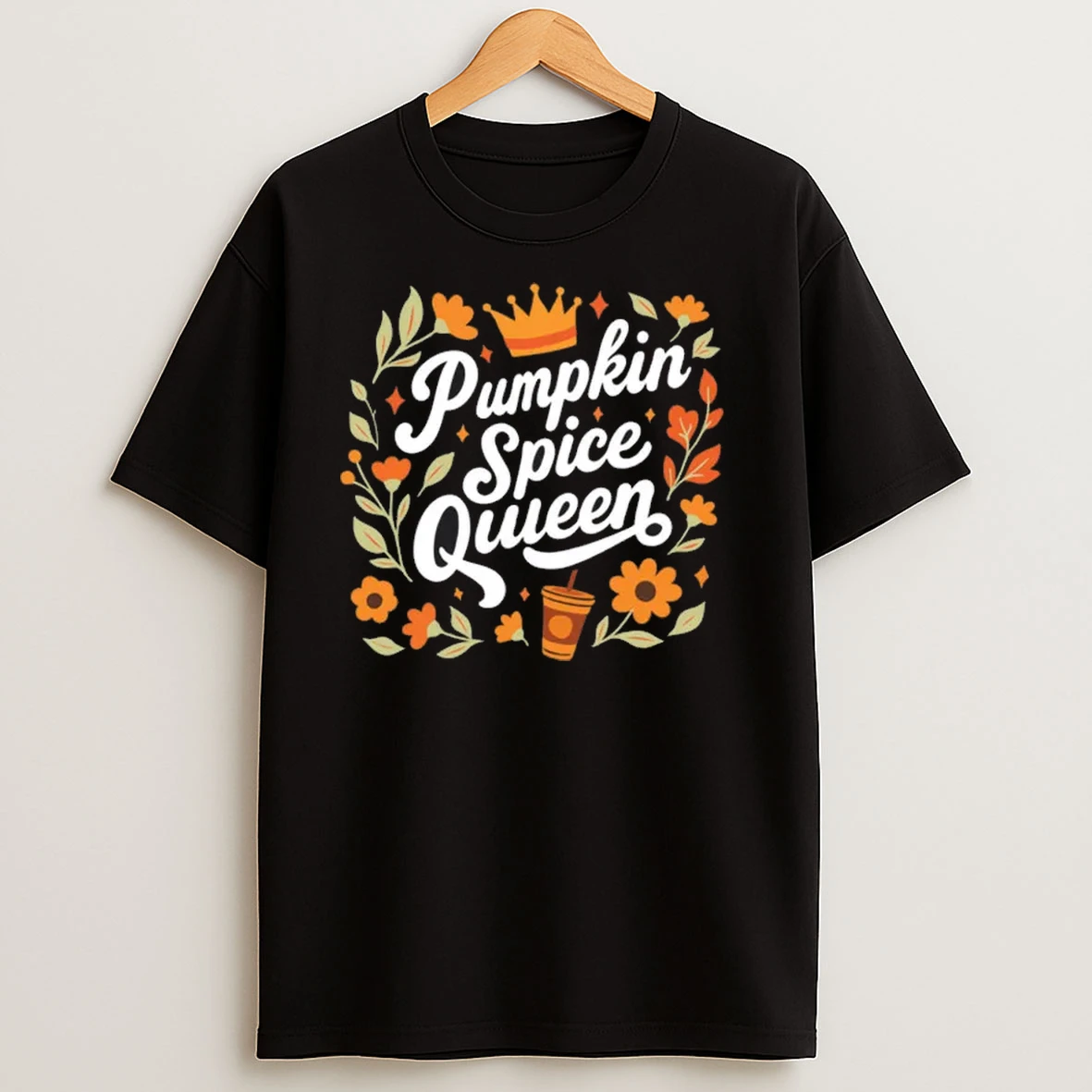 Pumpkin Spice Queen Women Thanksgiving Fall Autumn Shirts