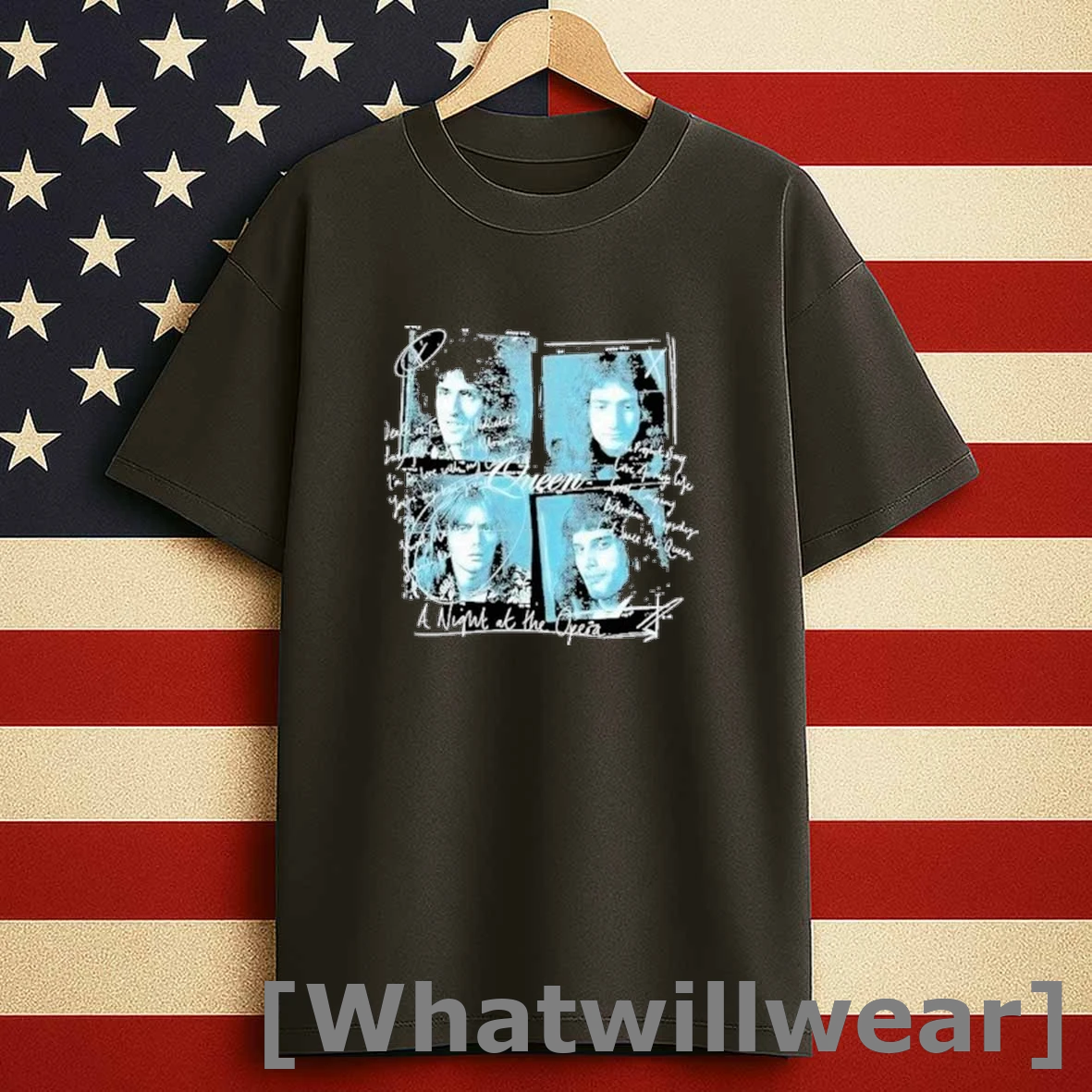 Queen A Night At The Opera Film Faded Shirts