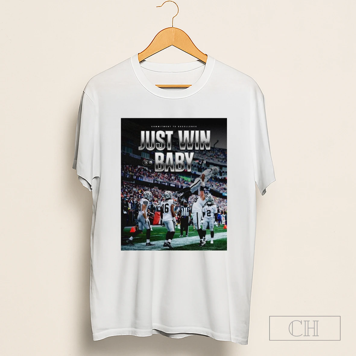Raiders 20 13 Patriots Commitment To Excellence Just Win Baby Shirt