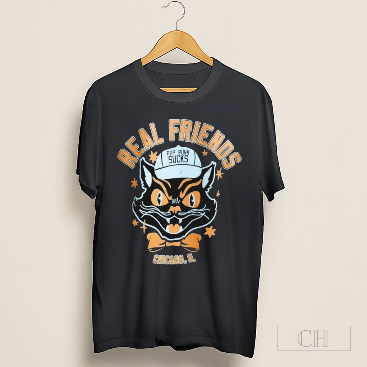 Real Friends Pop Punk Sucks Chicago Il Cat Shirt