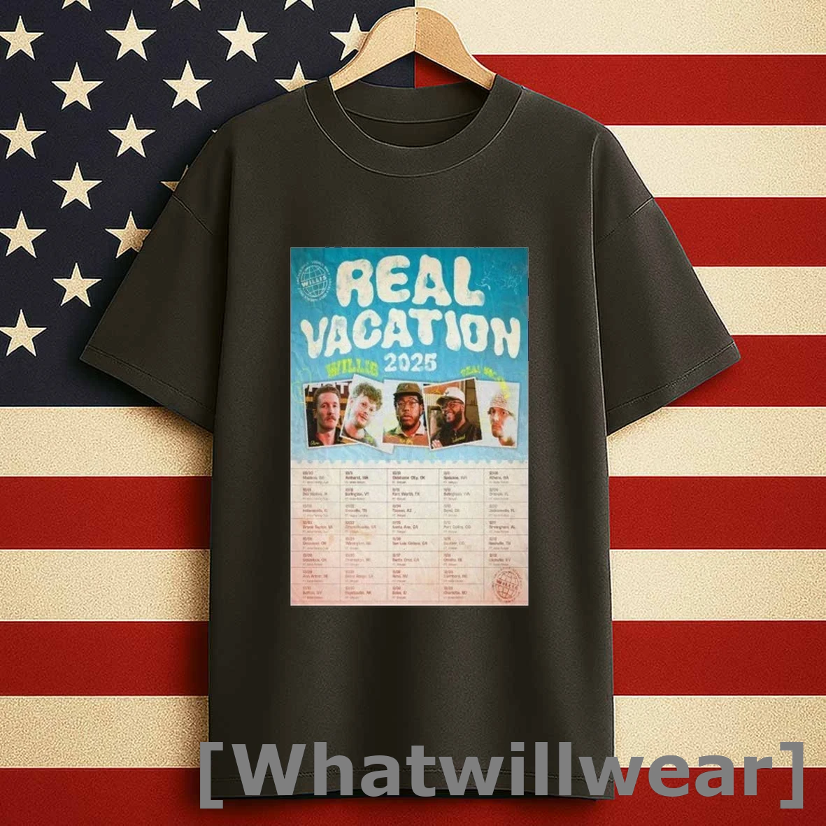 Real Vacation Willis Vacation Tour 2025 Date Shirts