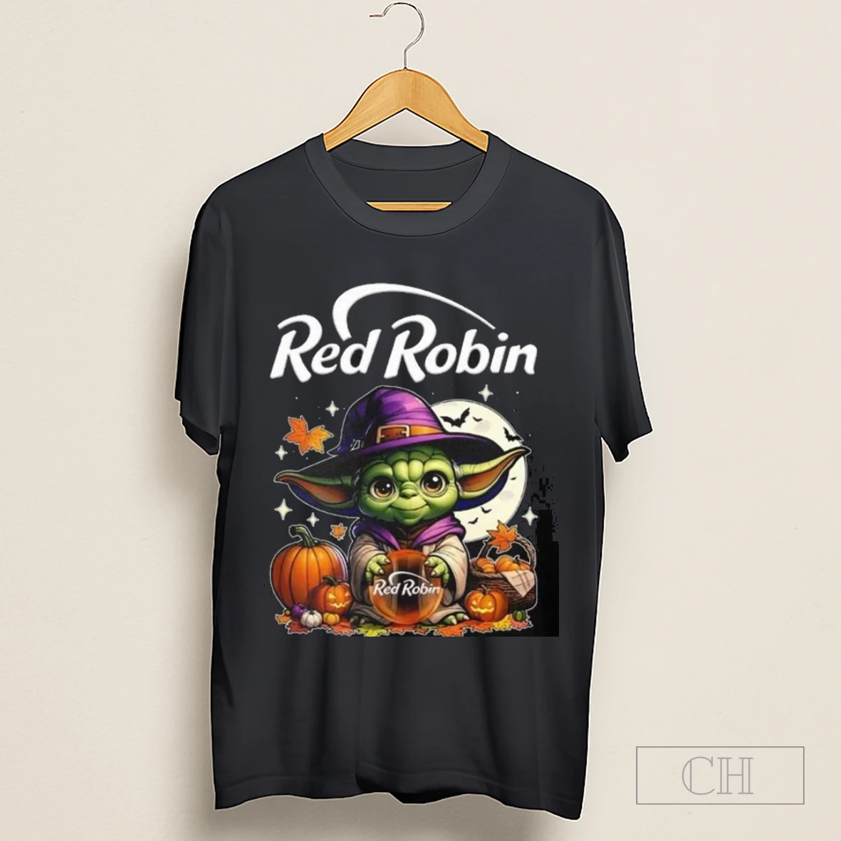 Red Robin X Baby Yoda Witch Halloween 2025 Shirt