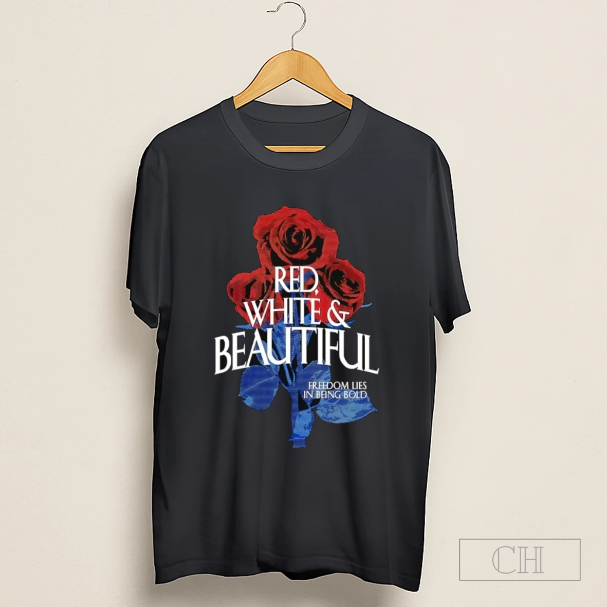Red White And Beautiful Roses Shirt