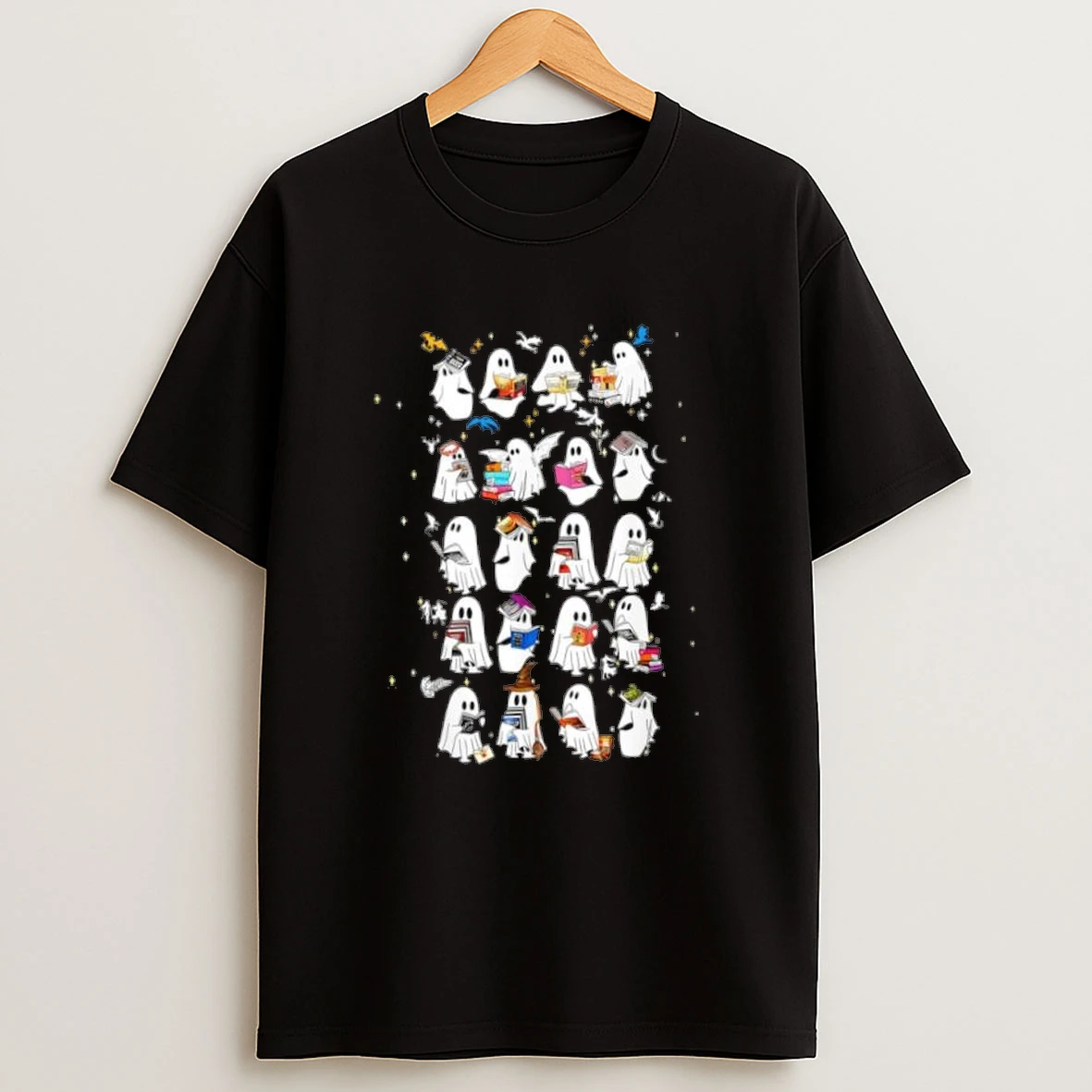 Retro Ghost Book Fantasy Series Halloween Book Lover Shirts