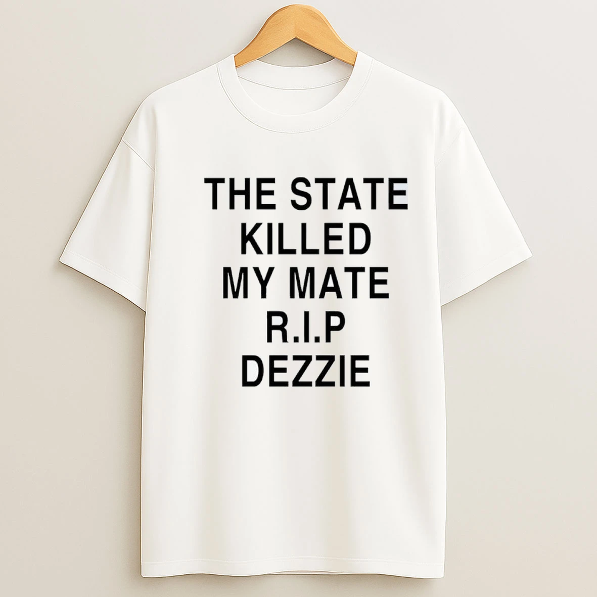 Ricky Tomlinson Wearing The State Killed My Mate R I P Dezzie Shirts