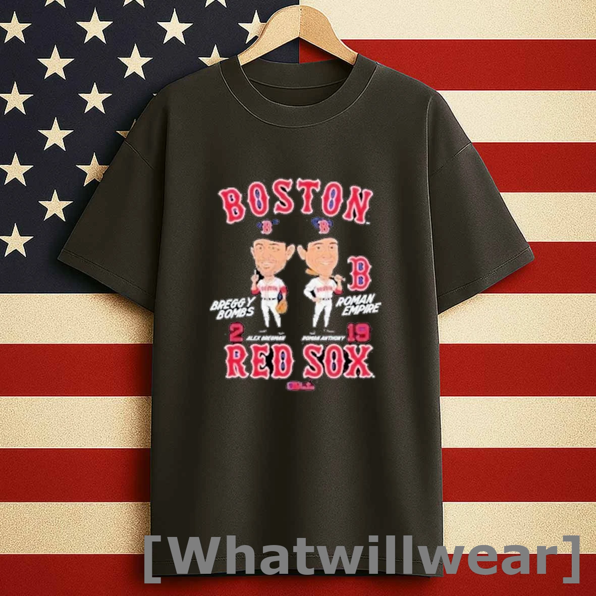 Roman Anthony And Alex Bregman Boston Red Sox Player Duo Caricature Shirts