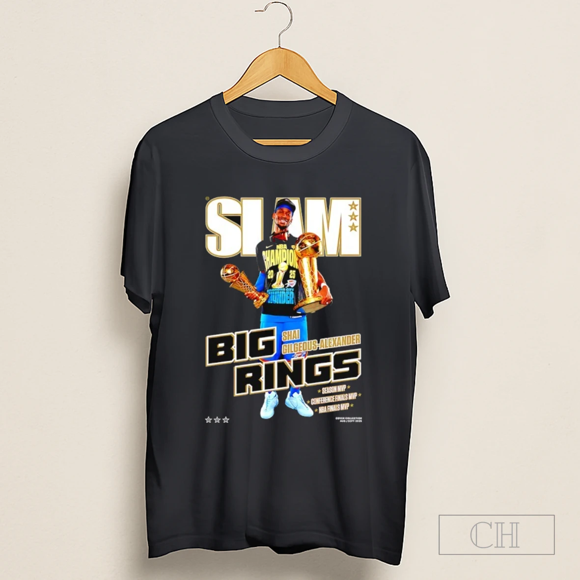 Slam Shai Gilgeous Alexander Big Rings 2025 Nba Champions Shirt
