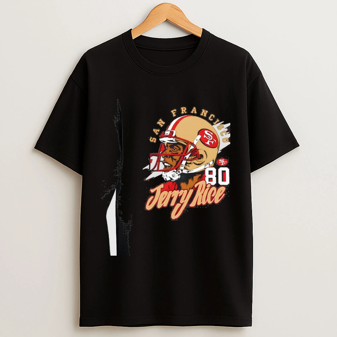 San Francisco 49ers Jerry Rice Homage Scarlet Retired Player Classic Caricature Shirts