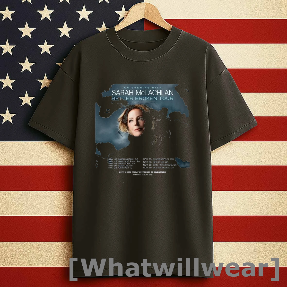 Sarah Mclachlan Launching Better Broken Tour 2025 Shirts