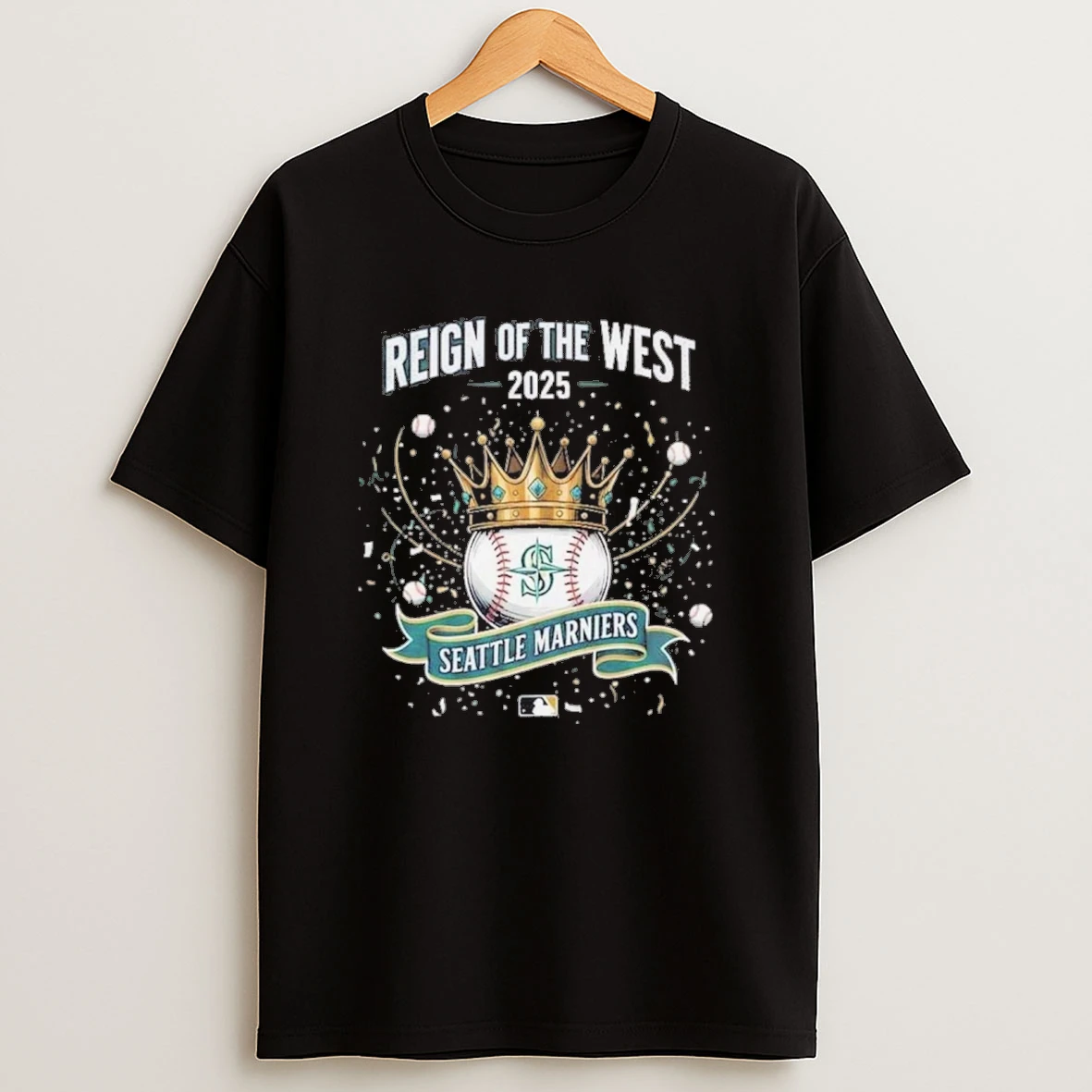 Seattle Mariners Al West Champs First Time Since 2001 Reign Of The West 2025 Seize The Moment Shirts