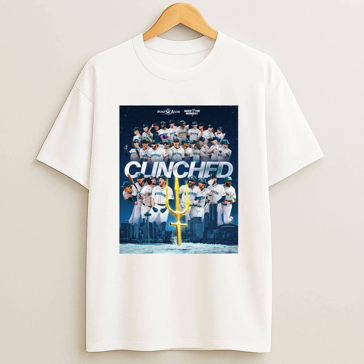 Seattle Mariners Clinched 2025 Mlb Postseason Seize The Moment October Here We Come Shirts