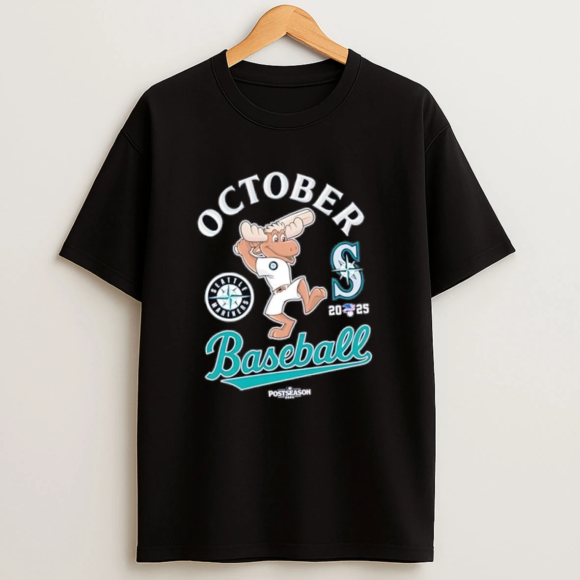 Seattle Mariners Moose Mascot October Baseball 2025 Postseason Shirts