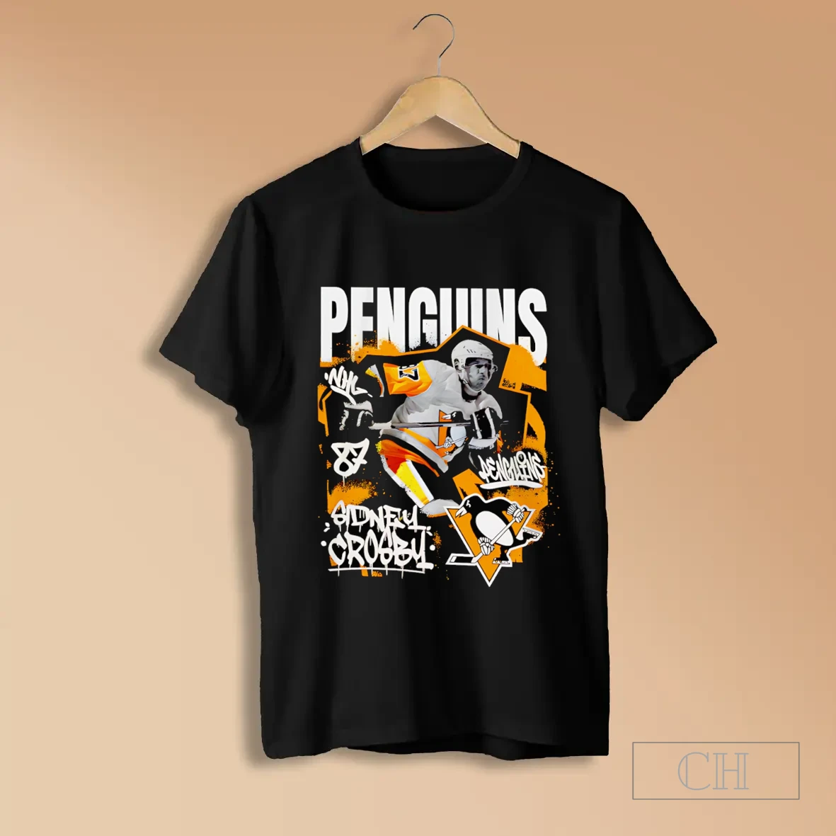Sidney Crosby Pittsburgh Penguins Reel Graphic T Shirt