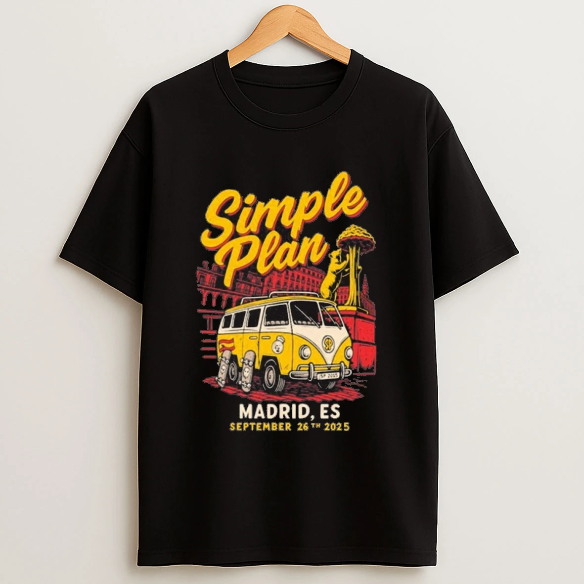 Simple Plan September 26th 2025 Tour Madrid Es Painting Shirts