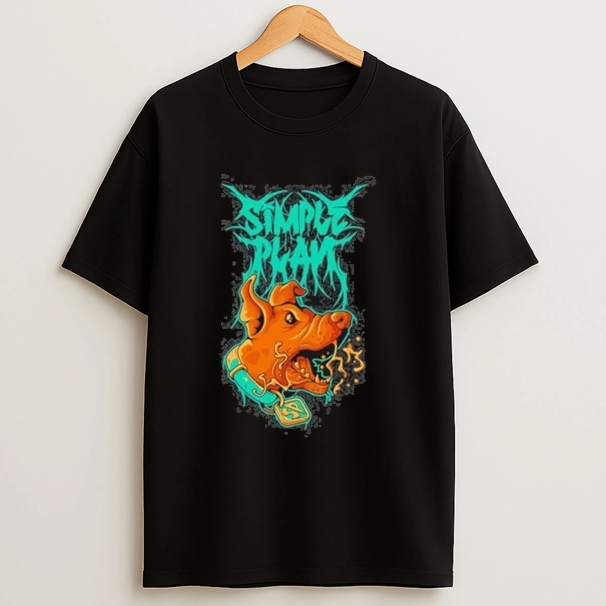 Simple Plan Spooky Metal Logo 2025 Shirts