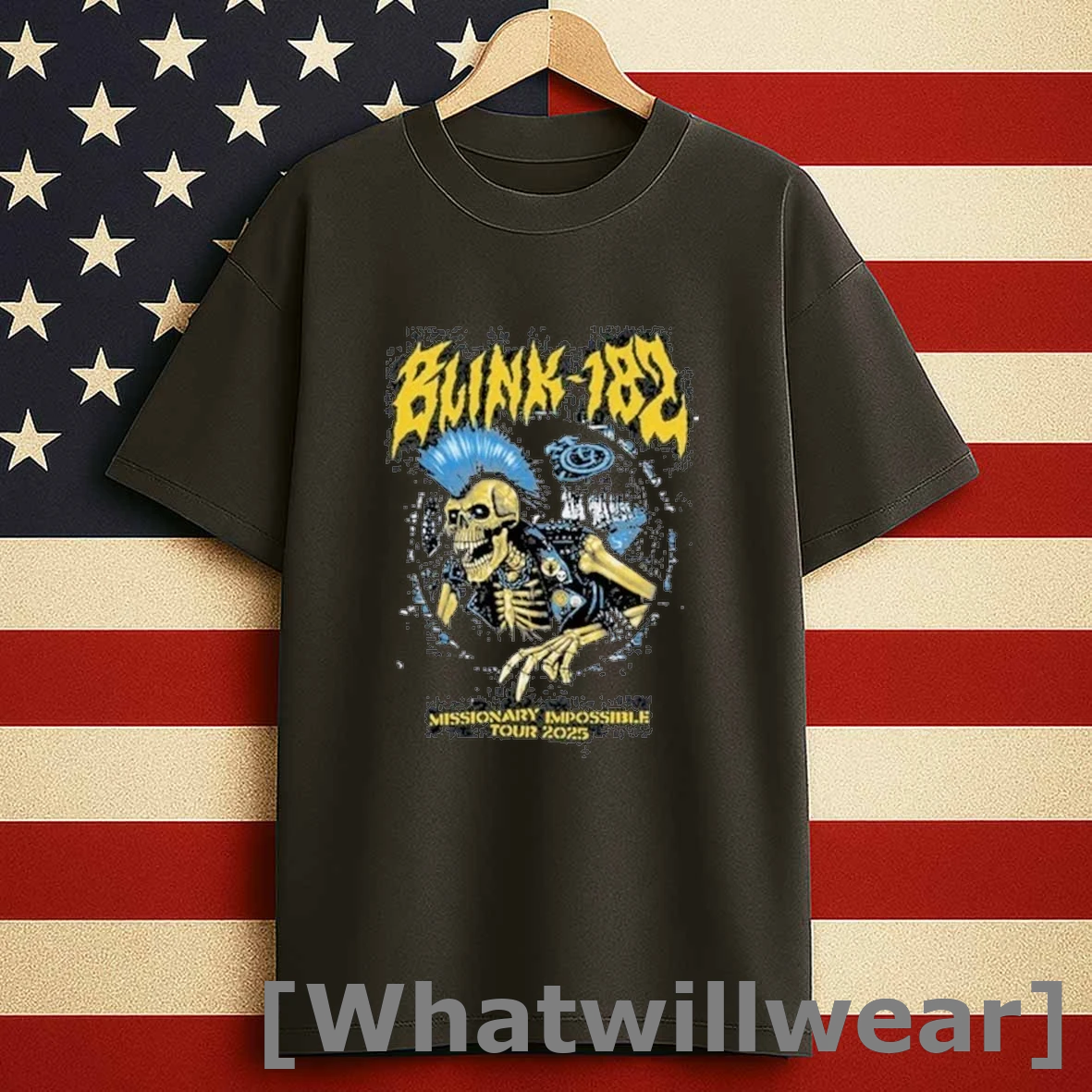 Skeleton Blink 182 Missionary Impossible Tour 25 Shirts