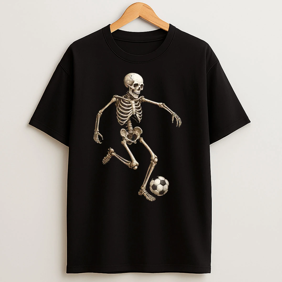 Skeleton Soccer Retro Halloween Costume Shirts