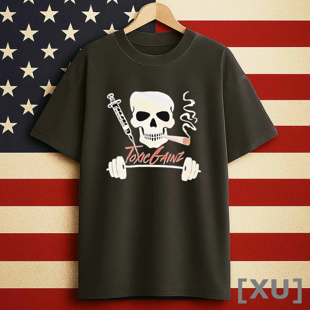 Skull Smoking Toxic Gainz Gym Shirts
