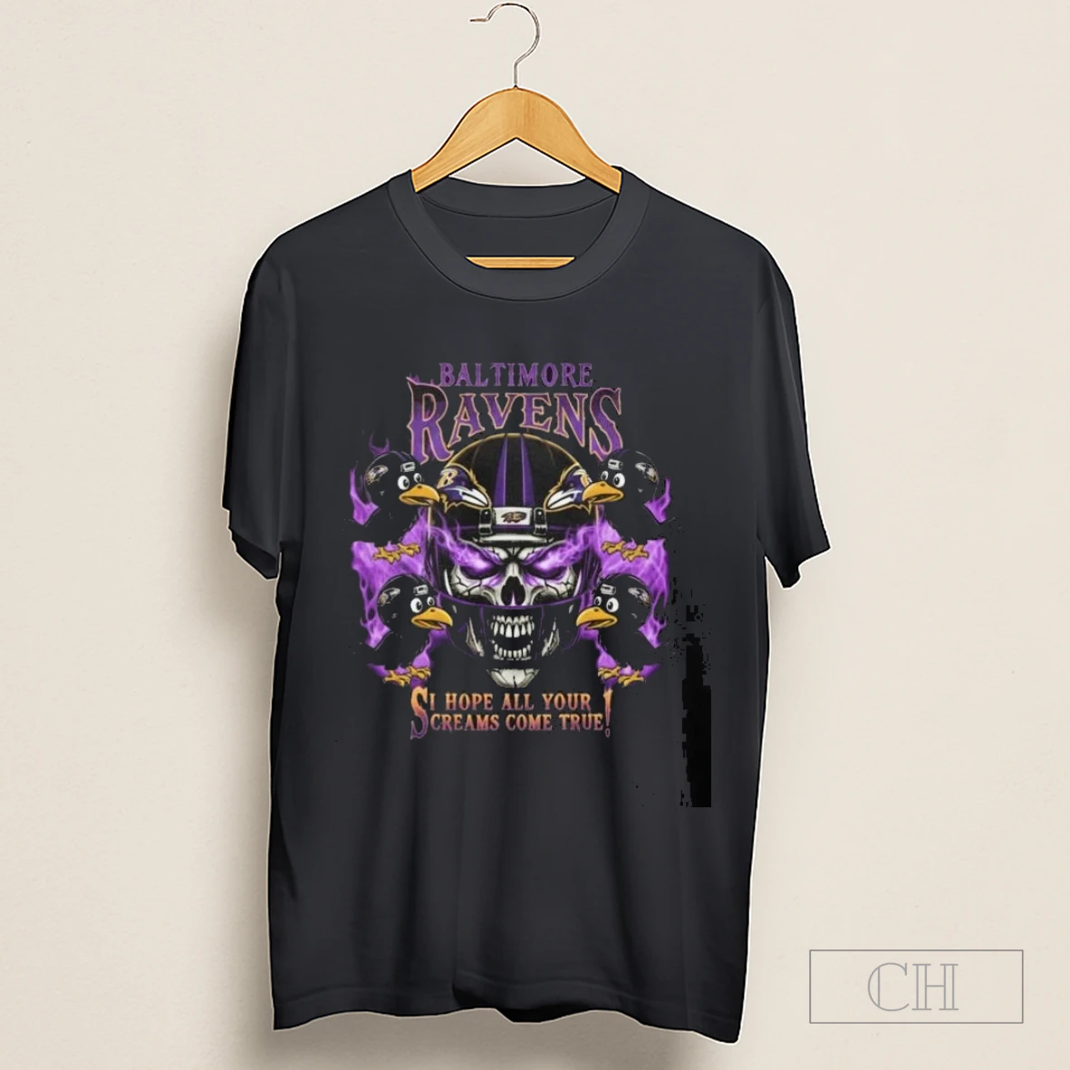Skull X Baltimore Ravens I Hope All Your Dreams Come True Shirt