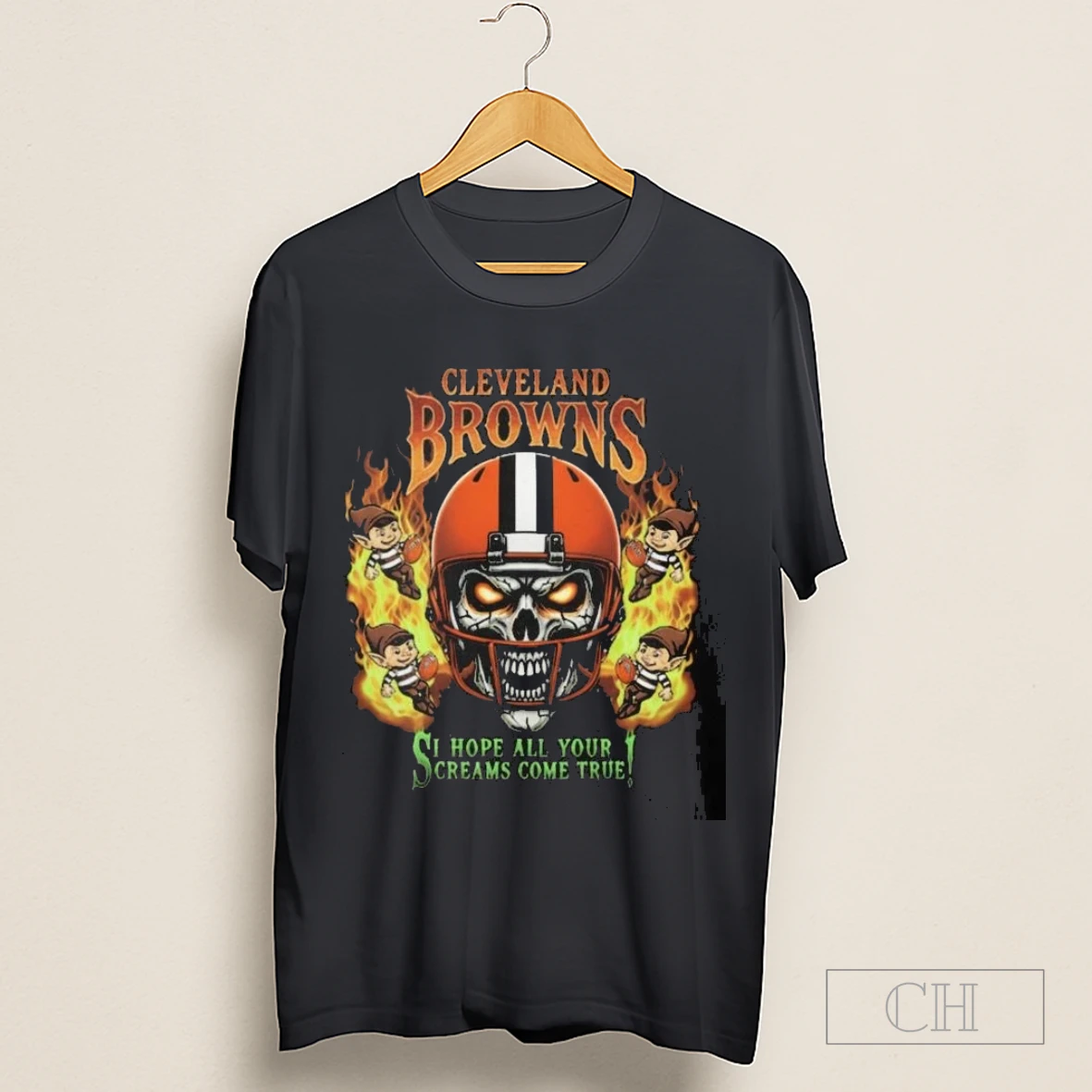 Skull X Cleveland Browns I Hope All Your Dreams Come True Shirt