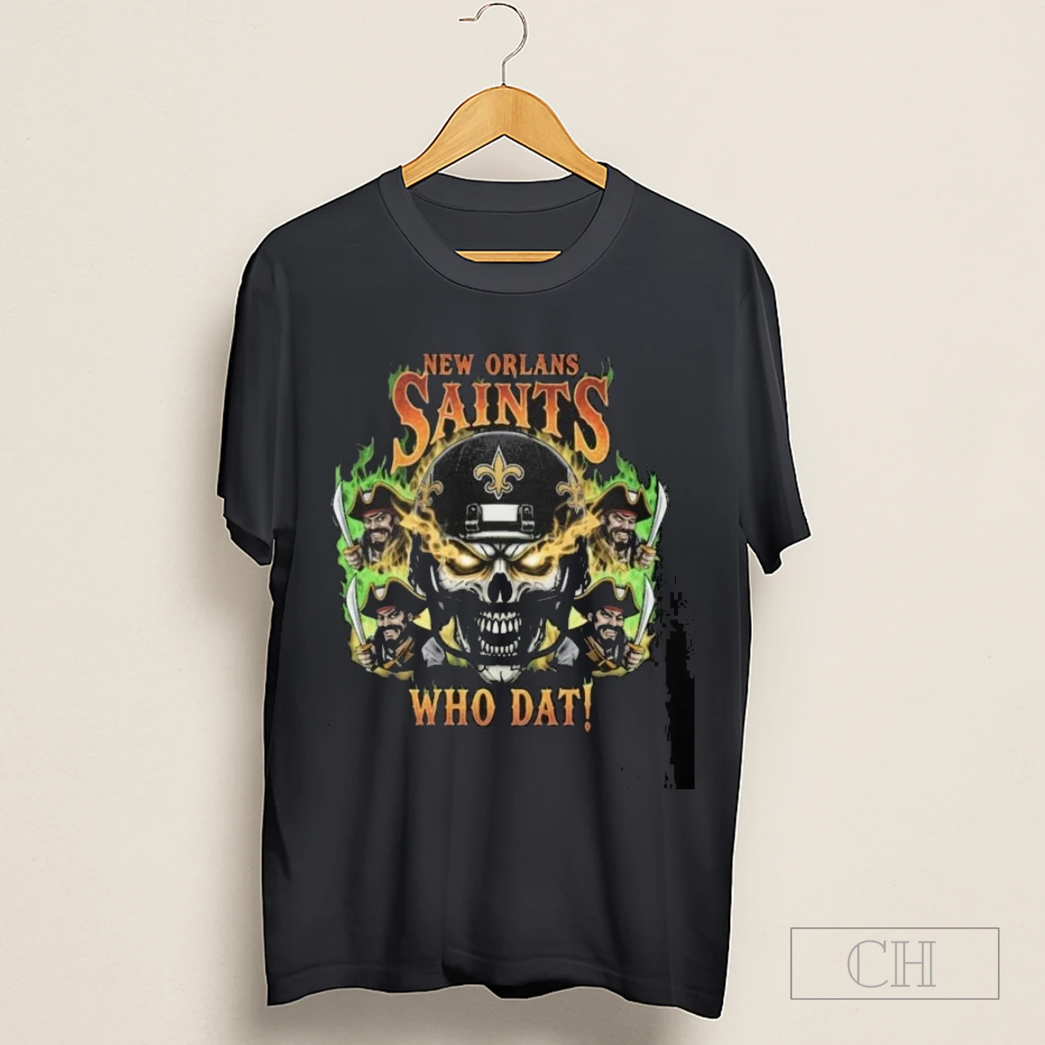 Skull X New Orleans Saints Who Dat Shirt