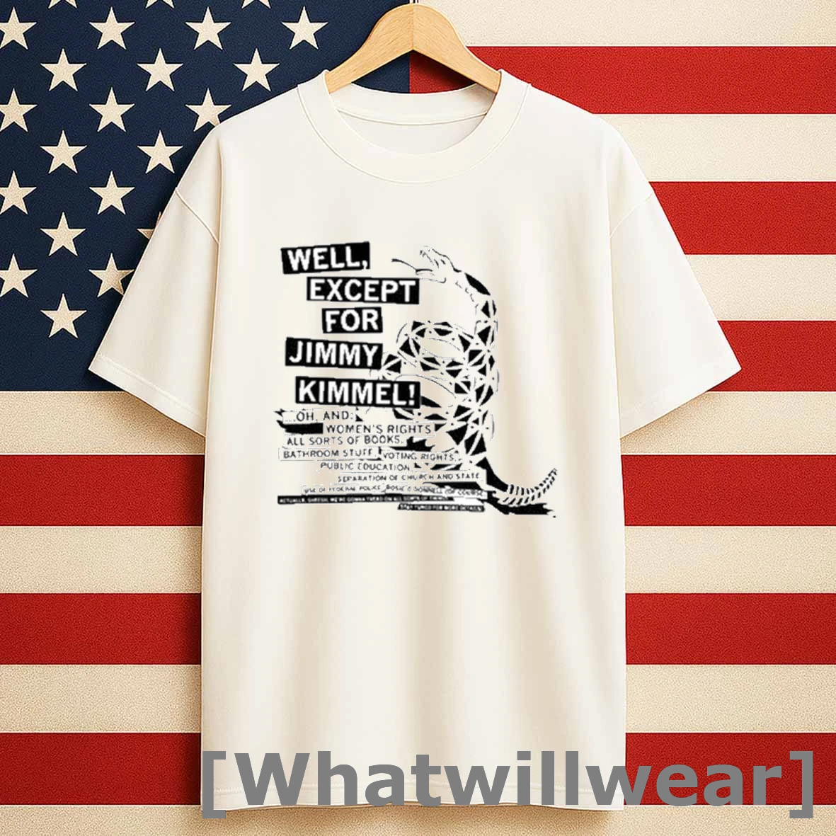 Snake Dont Tread On Me Except For Jimmy Kimmel Shirts