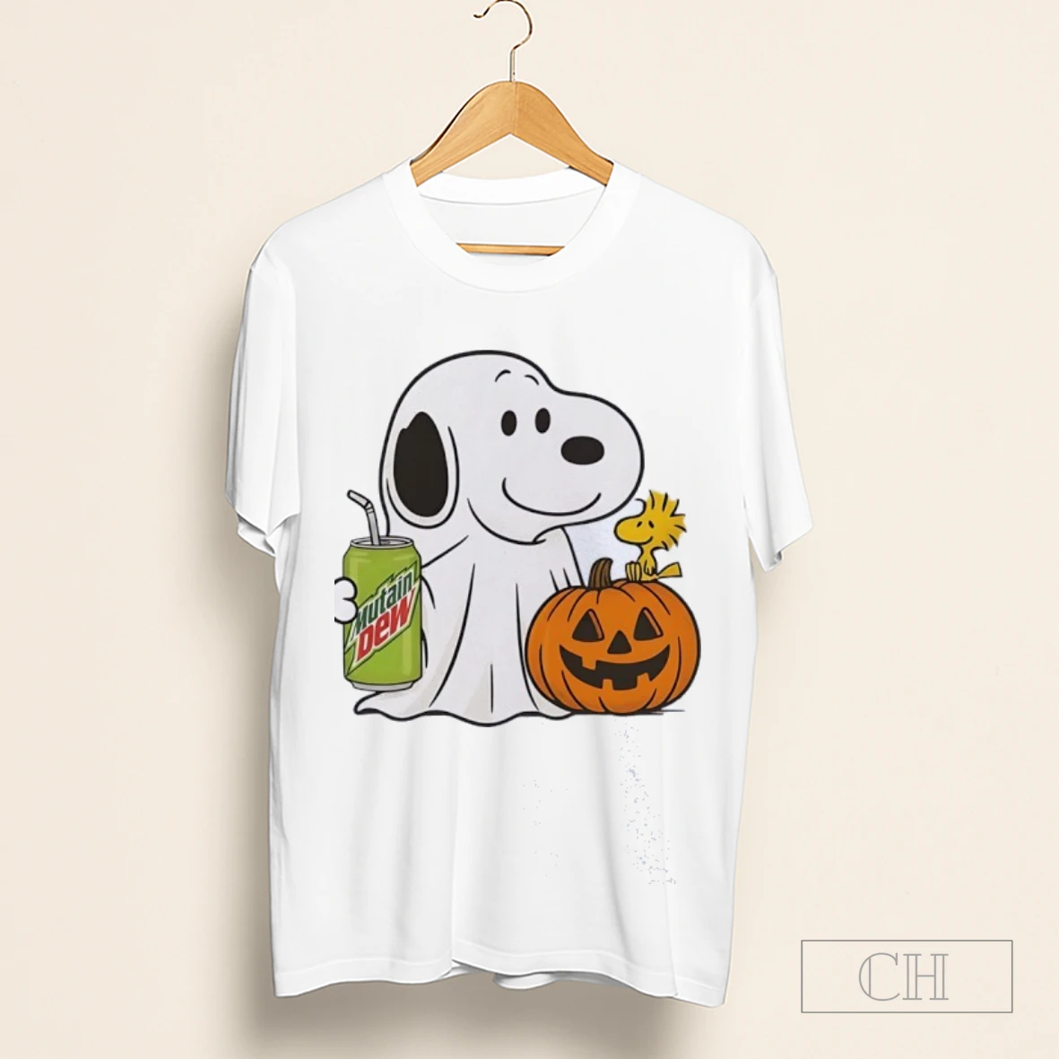 Snoopy And Woodstock X Mountain Dew Pumpkin Halloween Shirt