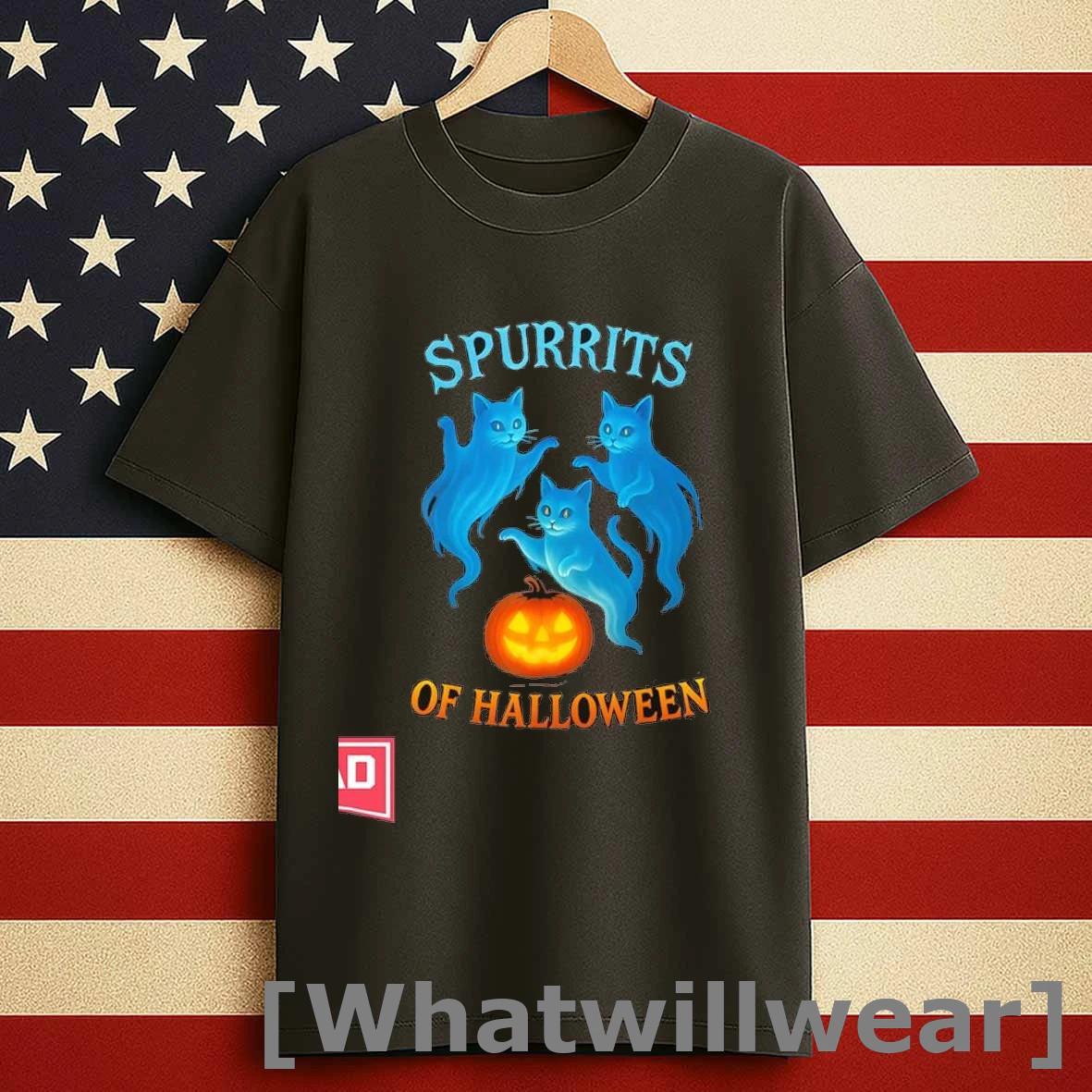 Spurrits Of Halloween Ghost Cats Funny Cat Lovers Shirts