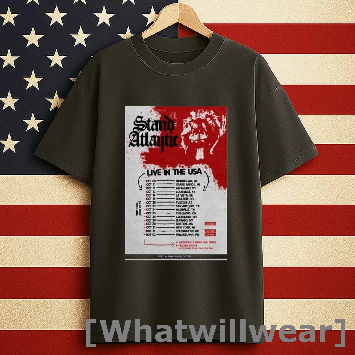 Stand Atlantic Live In The Usa Tour 2025 Shirts