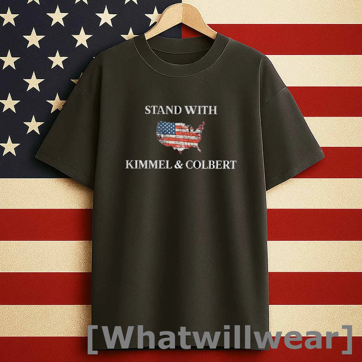 Stand With Jimmy Kimmel And Stephen Colbert Late Night Tv Supporter Shirts
