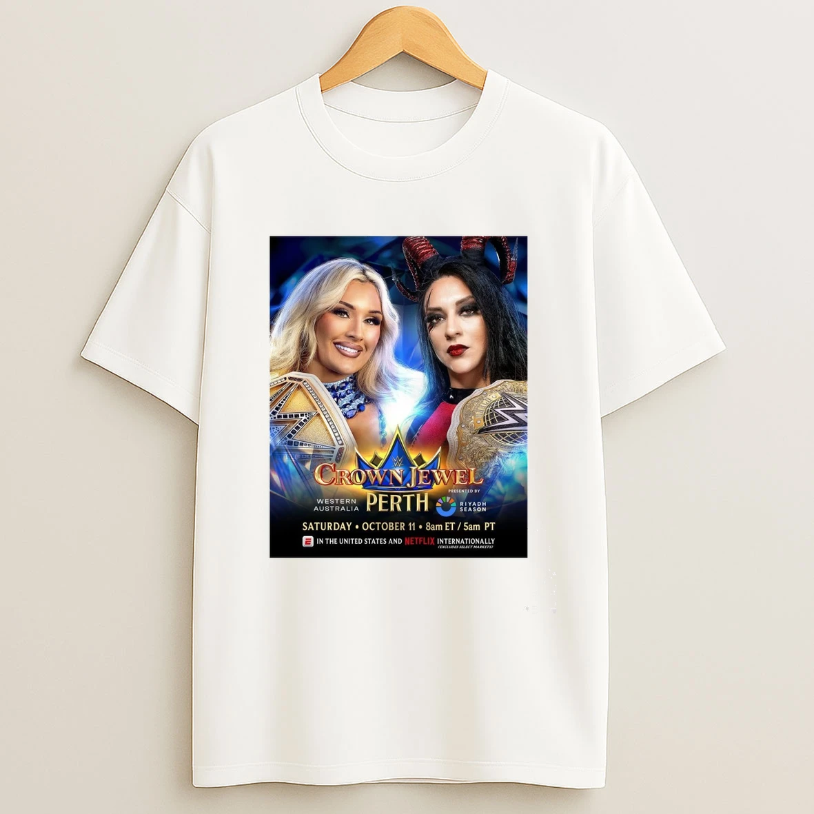 Stephanie Vaquer Vs Tiffany Stratton Wwe Crown Jewel Perth Rac Arena In Perth Western Australia October 11 2025 Shirts