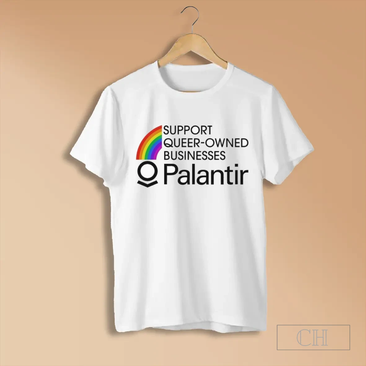 Support Queer Owned Businesses Palantir American Flag T Shirts