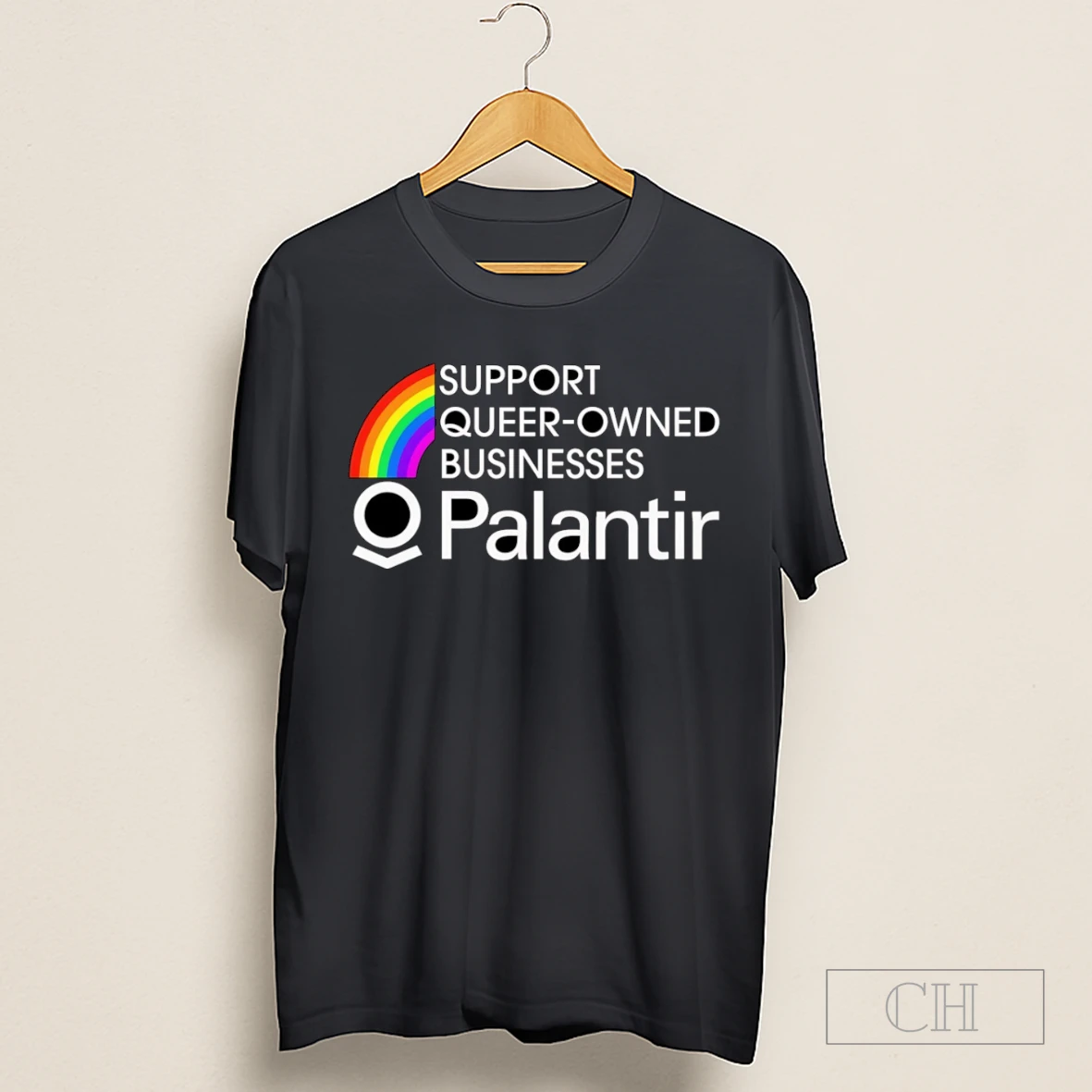Support Queer Owned Businesses Palantir Rainbow Shirt
