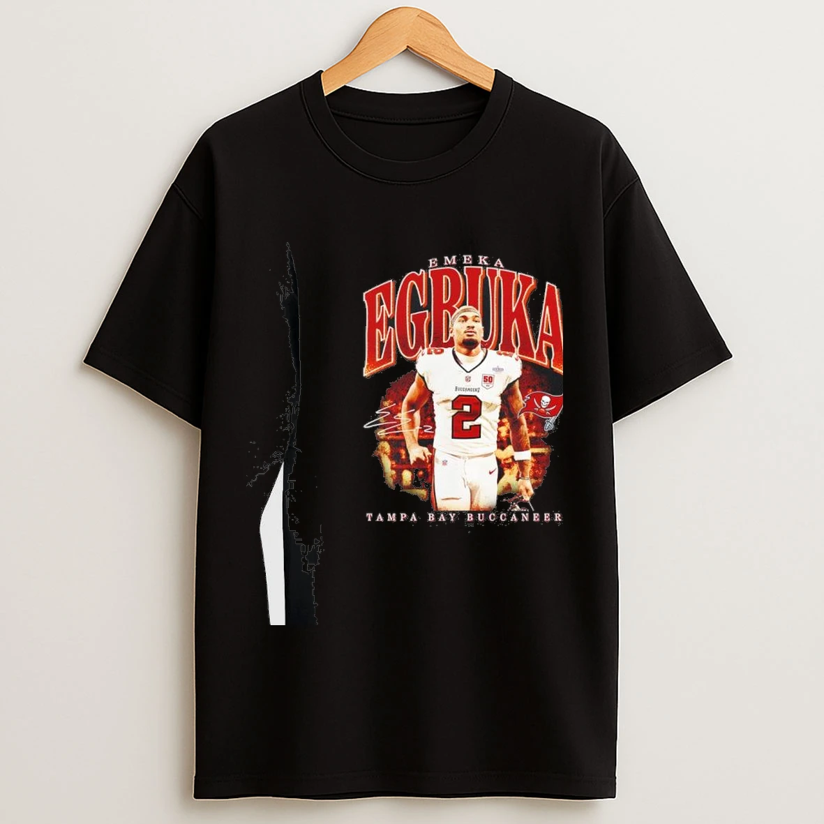 Tampa Bay Buccaneers Emeka Egbuka Hype Graphic Signature Shirts