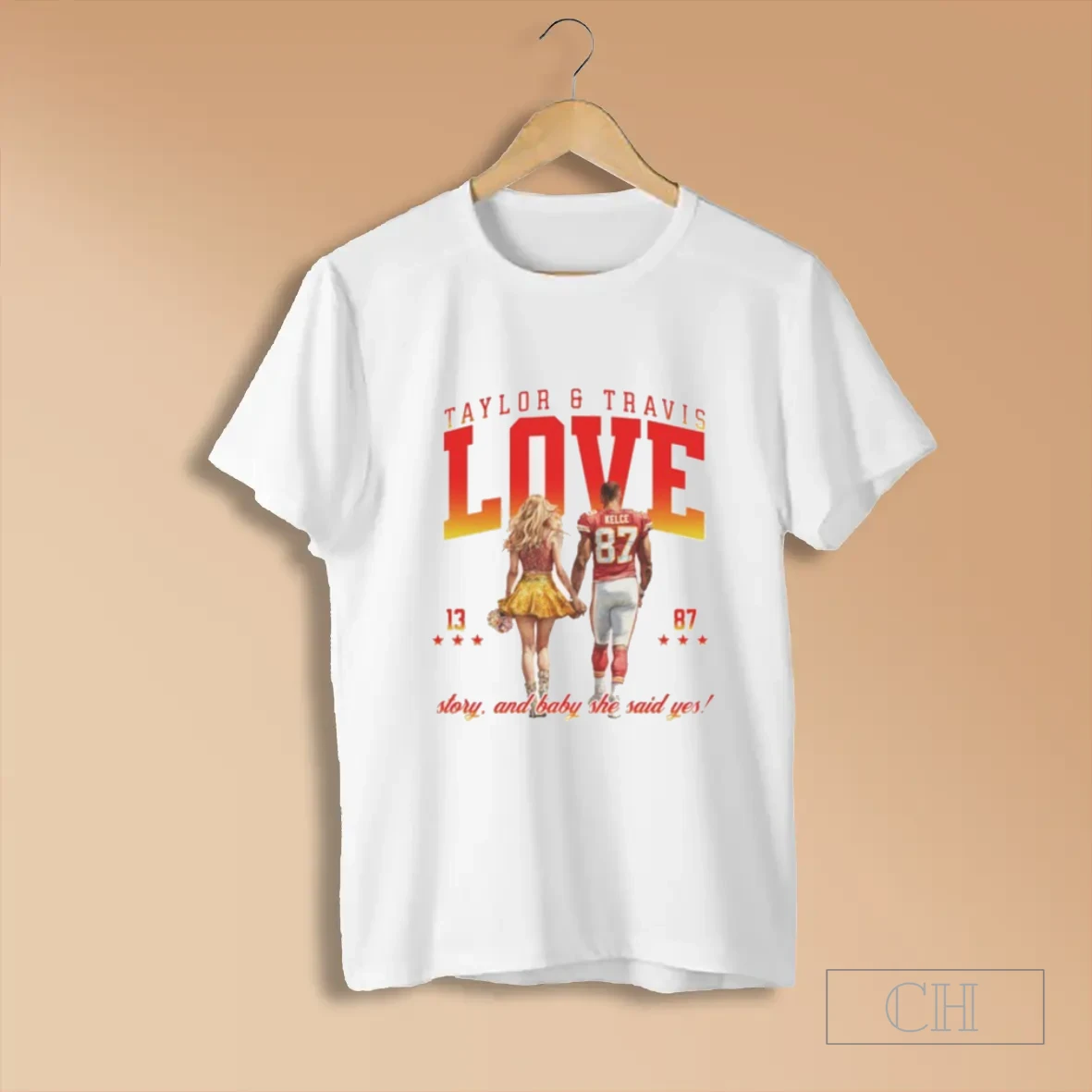Taylor And Travis Kansas City Love Story 13 87 Story And Baby She Said Yes T Shirts