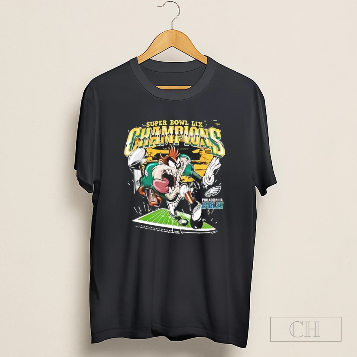 Taz X Philadelphia Eagles Super Bowl Lix Champions Retro Shirt
