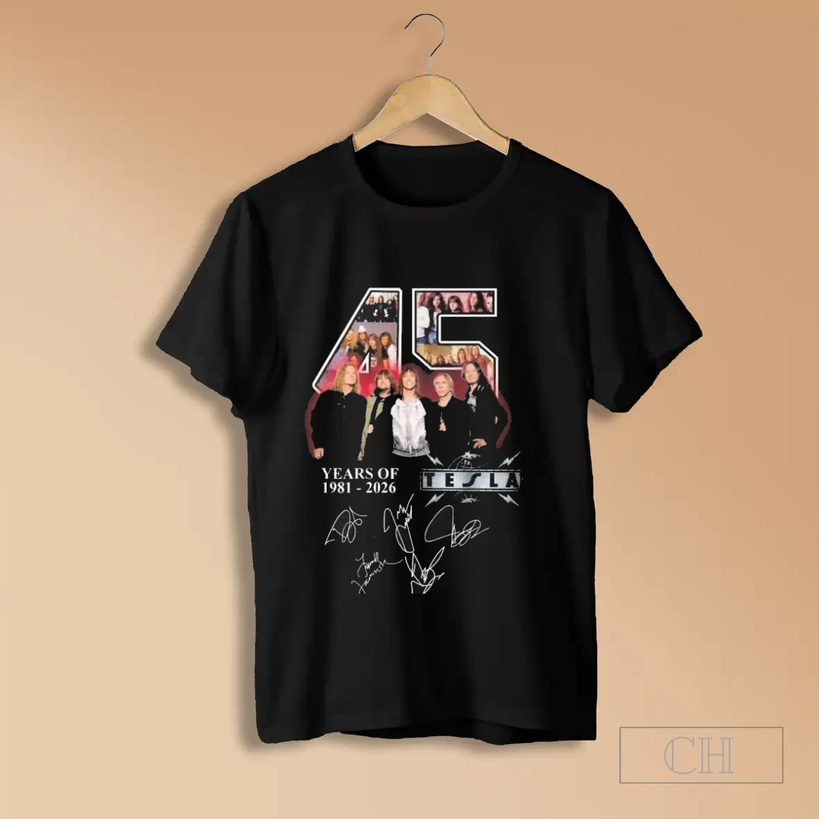 Tesla 45 Years Of 1981 2026 Thank You For The Memories Signature T Shirts