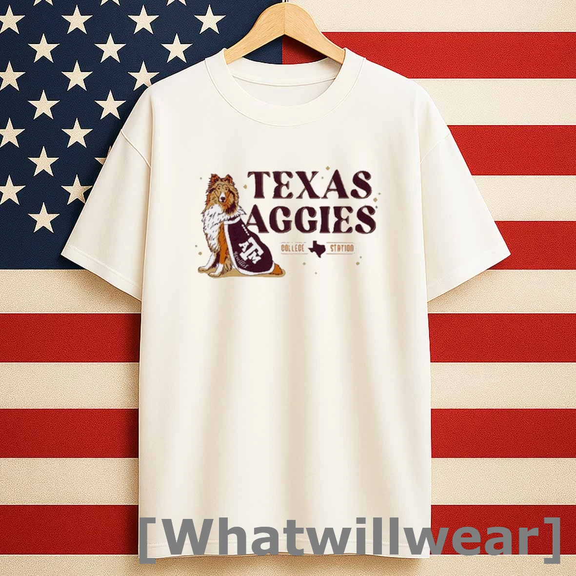 Texas Am Aggies College Station Natural 2025 Painting Shirts