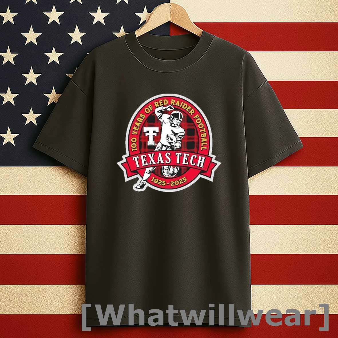 Texas Tech Football Retro 100 Years Player Shirts