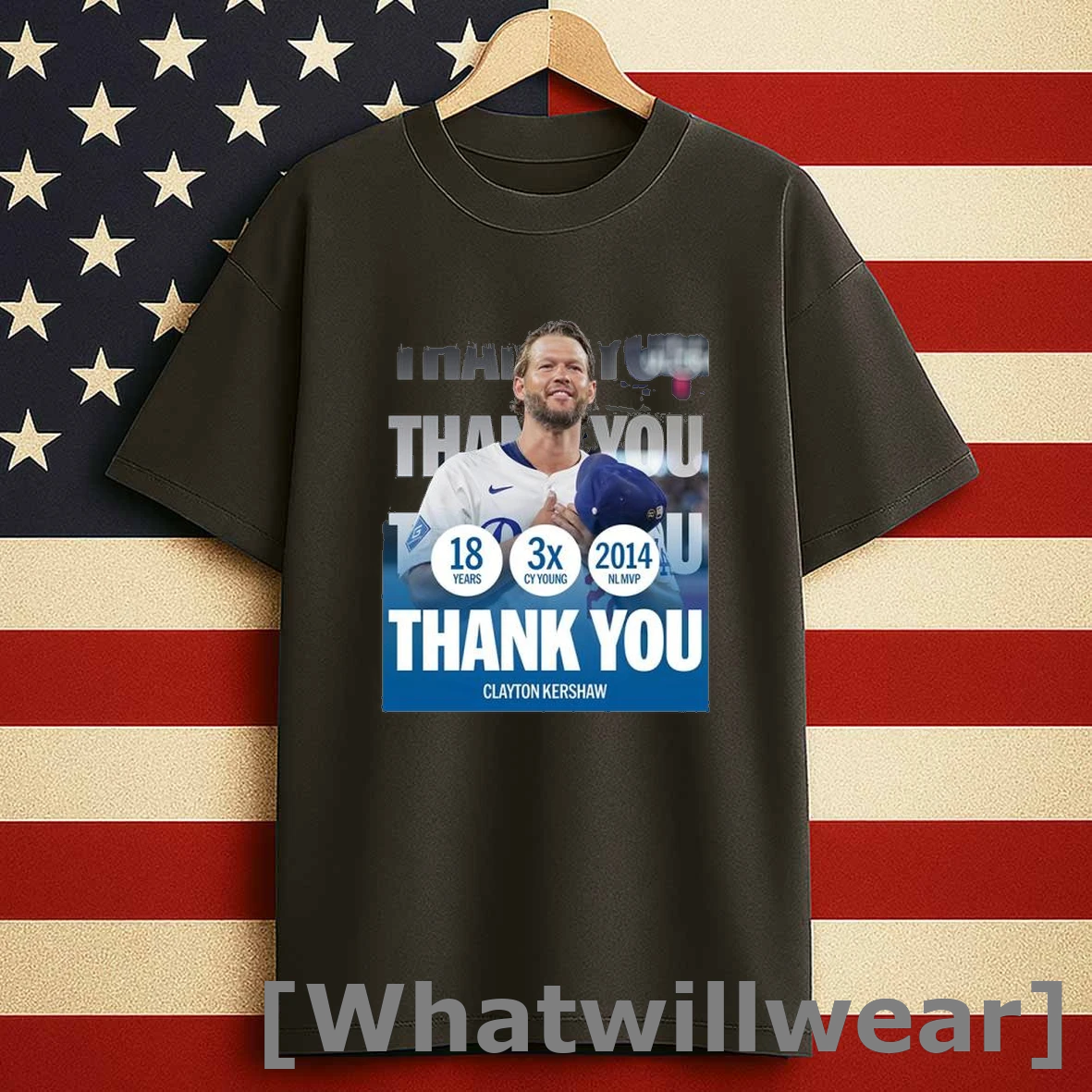 Thank You Clayton Kershaw 18 Years 3x Cy Young And 2014 Nl Mvp Shirts