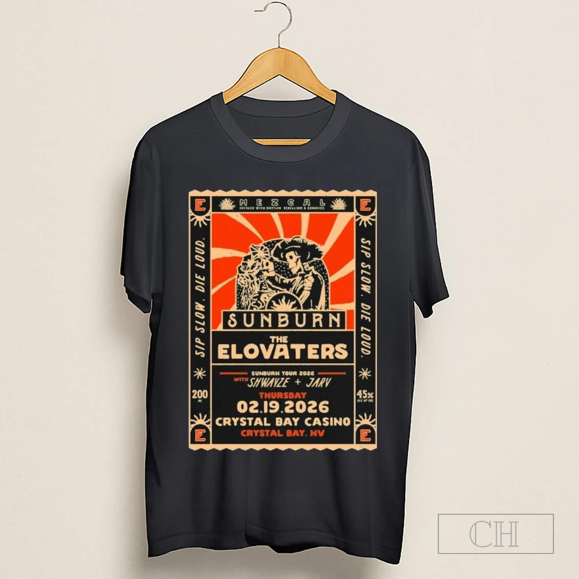 The Elovaters Sunburn 2026 Tour Crystal Bay Casino Shirt