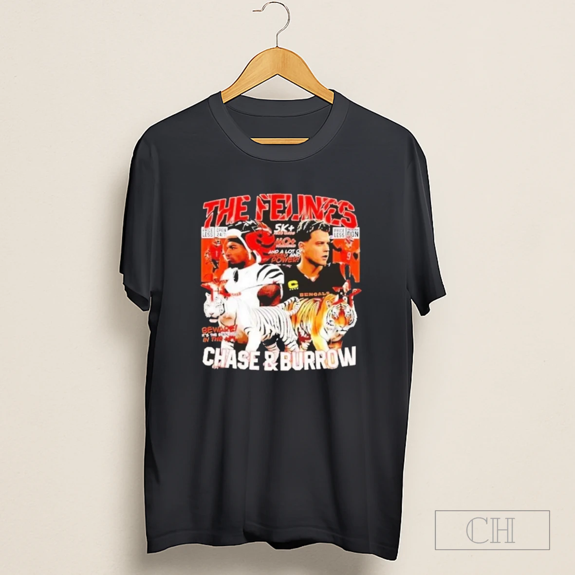 The Felinos 5k Pass Yards 40 Touchdowns Bengals Chase Burrow Shirt