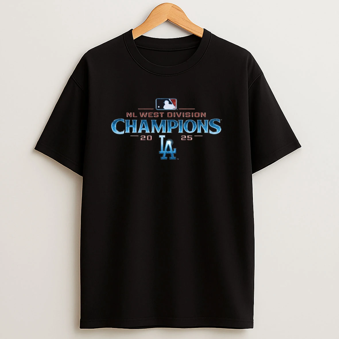 The Los Angeles Dodgers Are Your 2025 National League West Division Champions Frozen Effect Logo Shirts