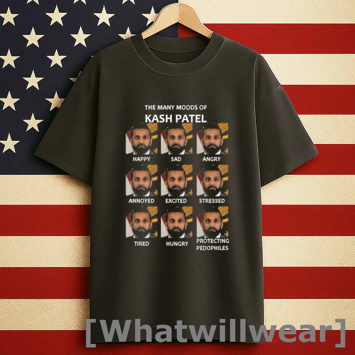 The Many Moods Of Kash Patel Shirts
