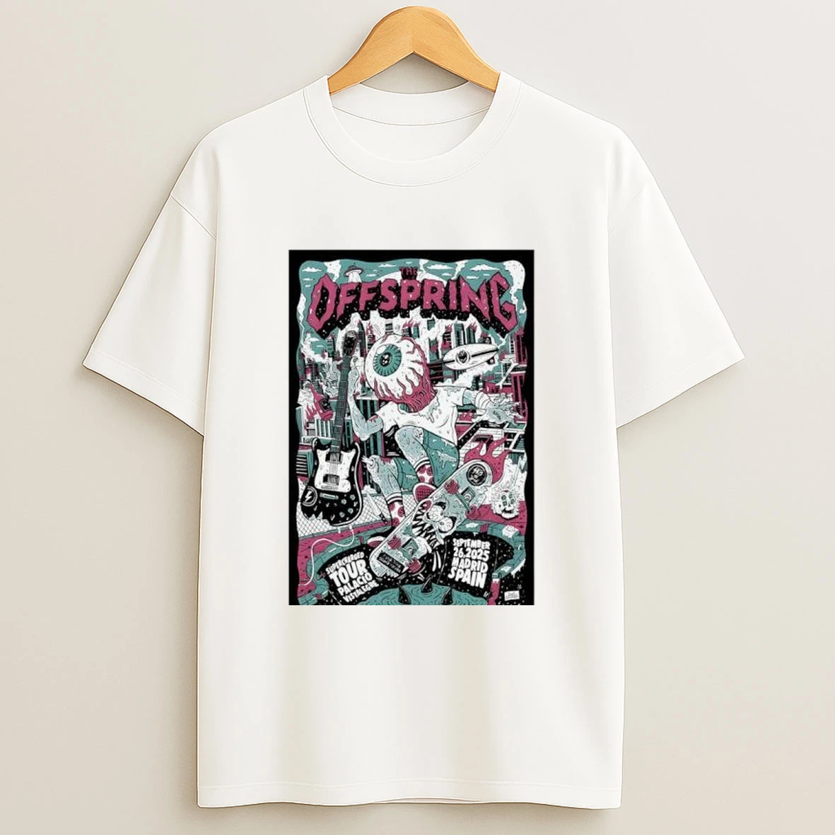 The Offspring Fall Tour 2025 Madrid Spain Shirts