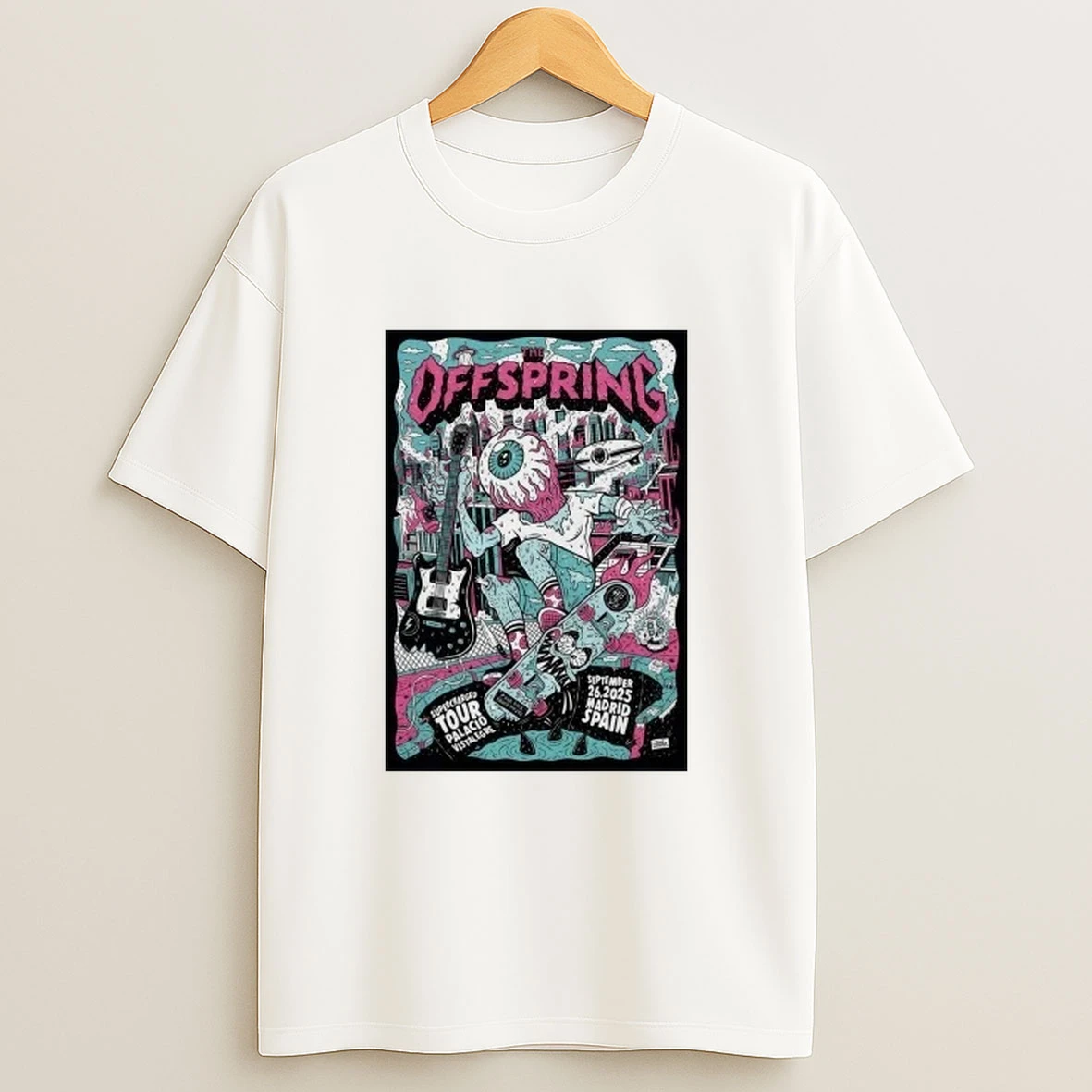 The Offspring Madrid 9 26 2025 Show Shirts