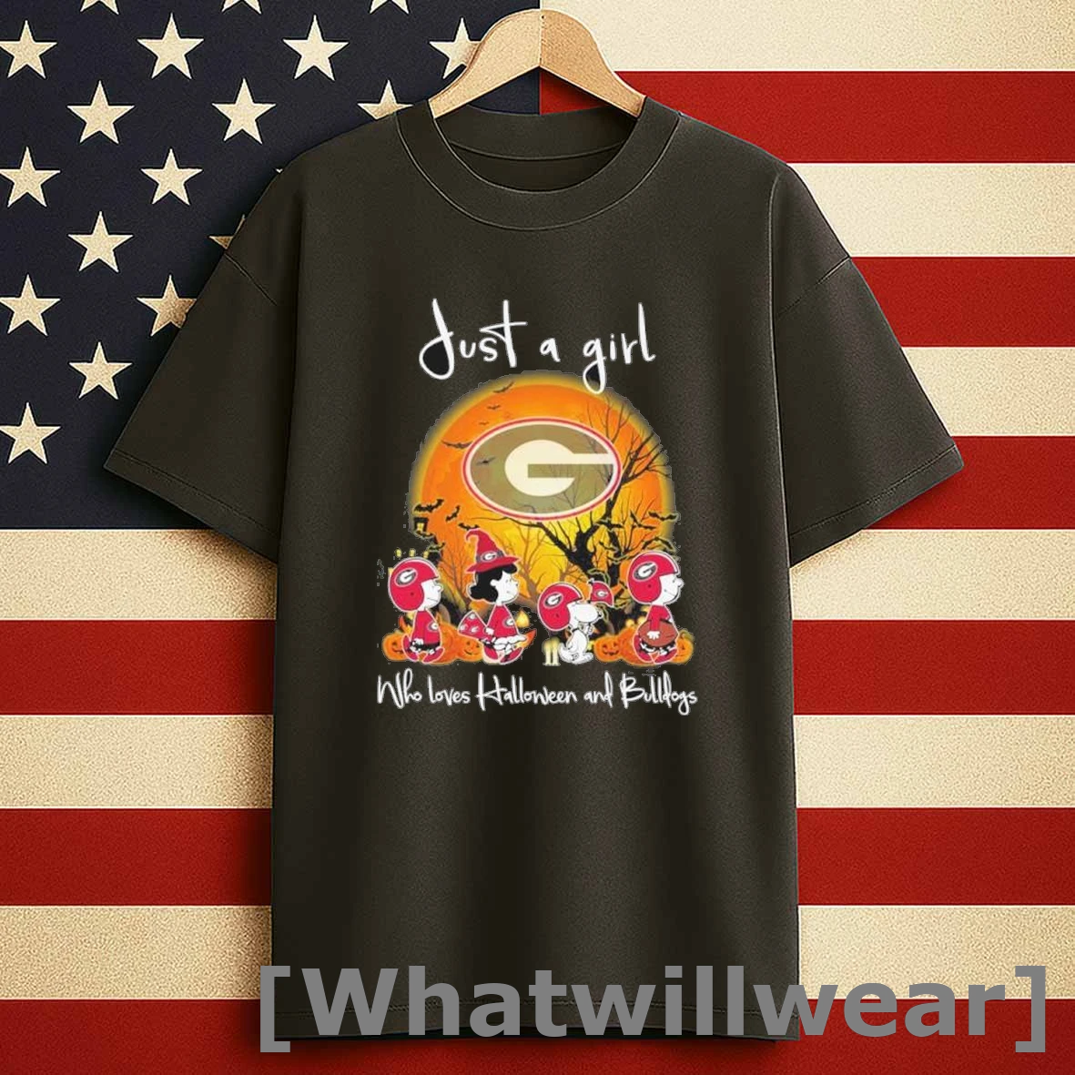 The Peanuts Just A Girl Who Loves Halloween And Georgia Bulldogs Shirts